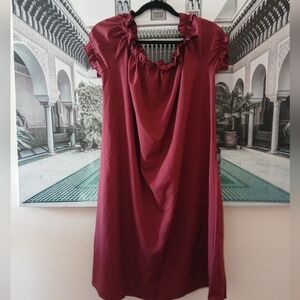 Elegant Burgundy Dress
